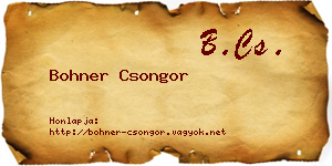 Bohner Csongor névjegykártya