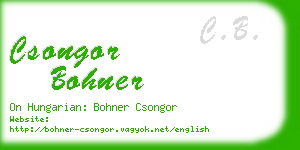 csongor bohner business card